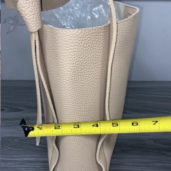 Ulta Beauty pebbled faux leather light brown tan shoulder tote bag NWT - Picture 6 of 16